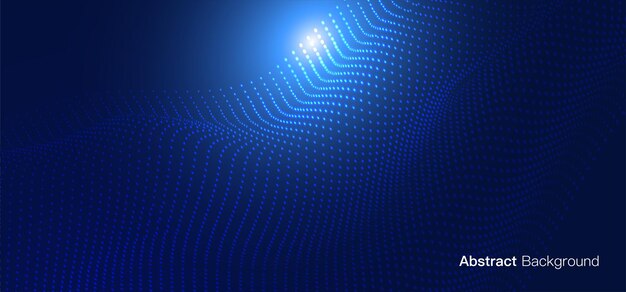 Vetor fundo de tecnologia futurista ilustração vetorial abstrata de tela de luz de onda de linha azul