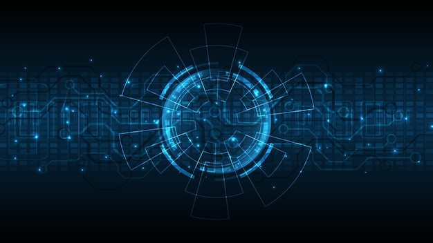 Fundo de tecnologia ilustração vetorial de fundo abstrato de inovação de conceito de comunicação de alta tecnologia