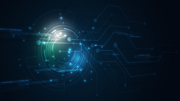 Fundo de tecnologia ilustração vetorial de fundo abstrato de inovação de conceito de comunicação de alta tecnologia