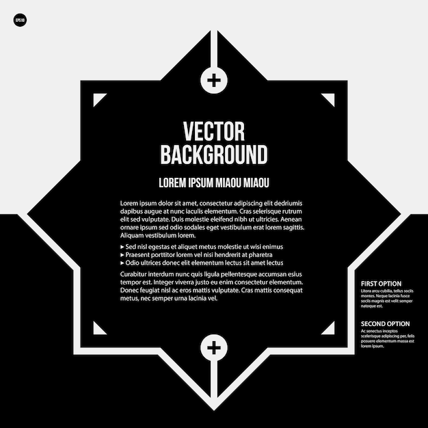 Vetor fundo de texto monocromático em estilo rígido. útil para apresentações e web design.