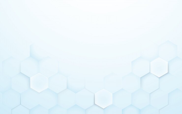 Vetor fundo de textura de hexágonos 3d azul e branco macio