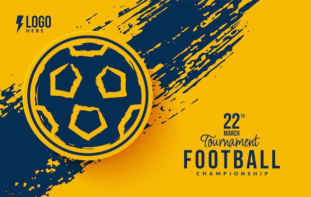Fundo de torneio de futebol Design de modelo de símbolo de esporte abstrato Banner para evento esportivo