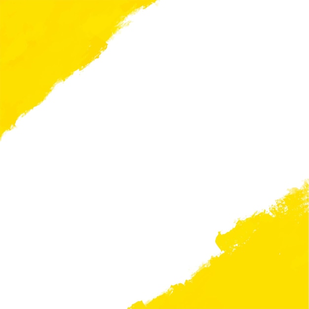 Vetor fundo de traçado de pincel abstrato amarelo