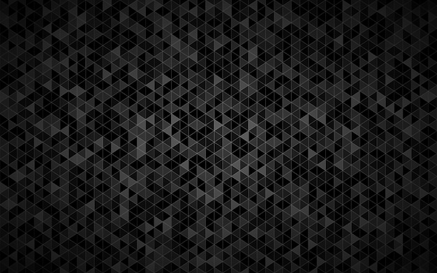 Fundo de triângulo abstrato com triângulos pretos com diferentes tons de cinza e branco contornos aparência de mosaico ilustração de textura vetorial moderna