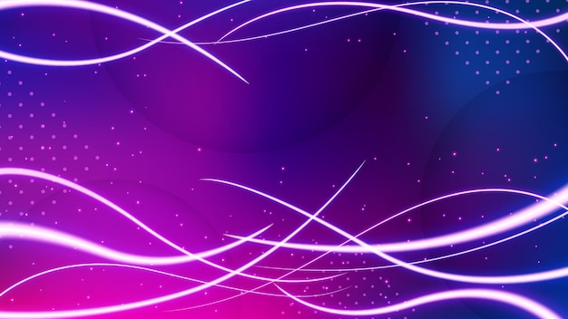 Fundo de trilha de luz elegante linha violeta cruzando ilustração vetorial widescreen