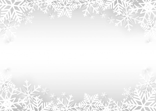 Vetor fundo de vector de natal com floco de neve