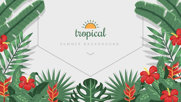 Fundo de verão tropical