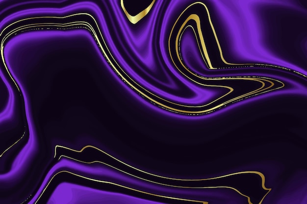 Fundo de vetor abstrato de mármore roxo escuro e ouro