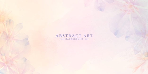 Fundo de vetor de arte floral botânica aquarela abstrata banner de saudação de convite de modelo