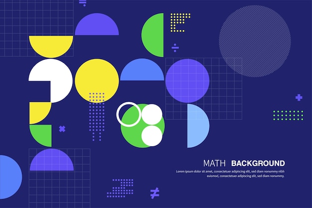 Fundo de vetor de gráficos matemáticos geométricos