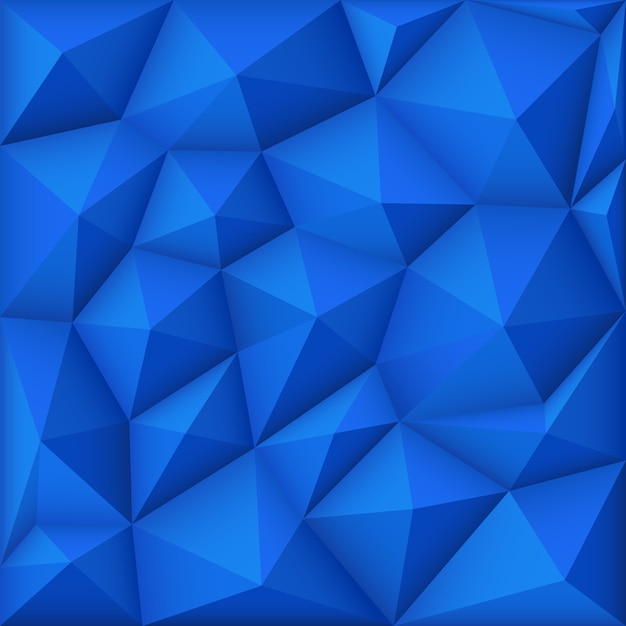 Fundo de vetor triangular polígono mosaico azul