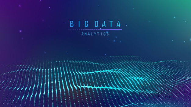 Fundo de visualização de big data 3d Fundo de conexão de big data Tecnologia cibernética