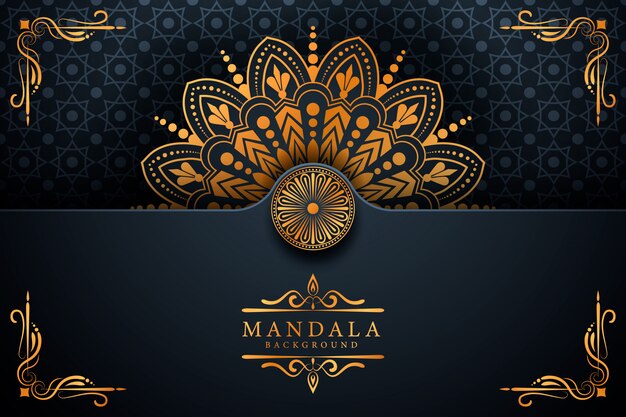 Fundo decorativo com mandala de luxo elegante