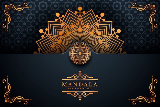 Fundo decorativo com mandala de luxo elegante