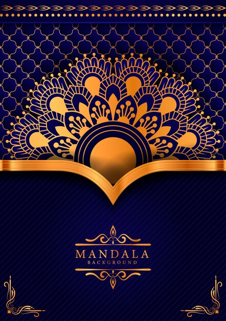 Fundo decorativo com um design elegante mandala de luxo