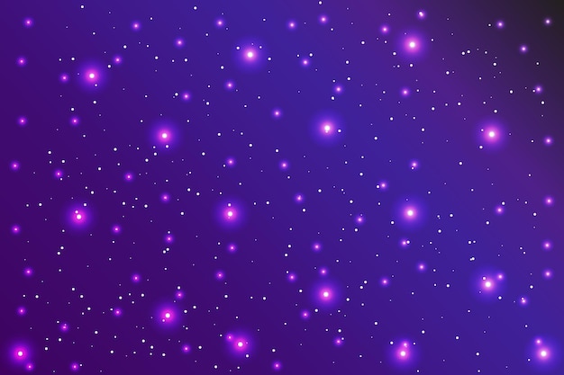 Vetor fundo decorativo de noite estrelada gradiente