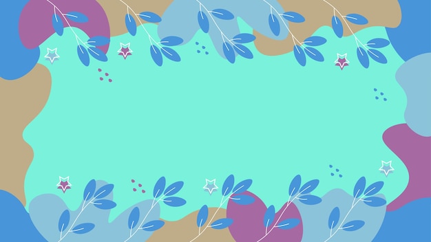 Vetor fundo desenhado à mão com flores