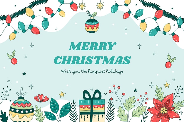 Fundo desenhado à mão para a celebração da temporada de natal