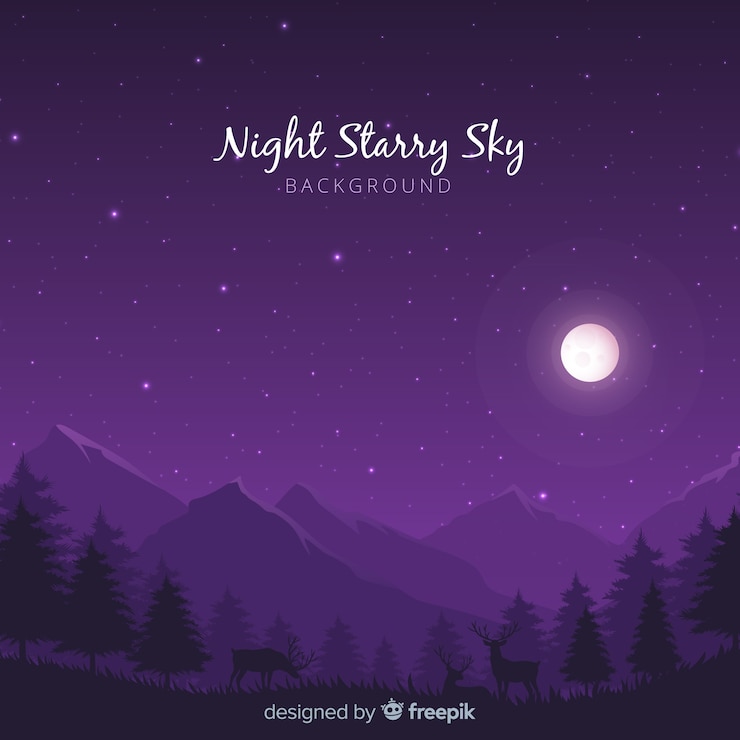 Vetor fundo do céu estrelado