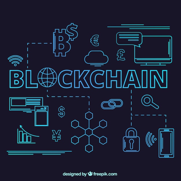 Fundo do conceito blockchain