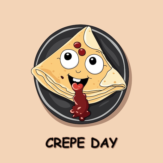 Vetor fundo do dia do crepe