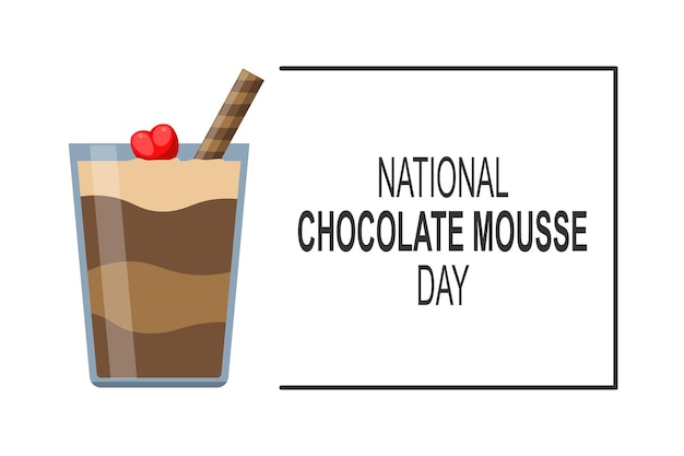 Fundo do dia nacional da mousse de chocolate