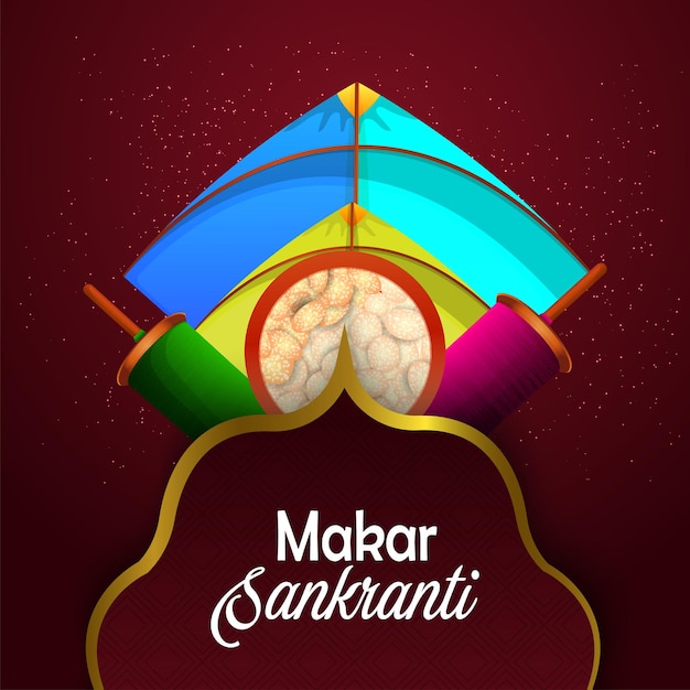 Vetor fundo do festival religioso indiano makar sankranti