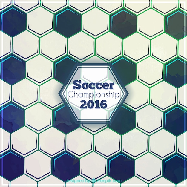 Fundo do futebol hexagonal abstract