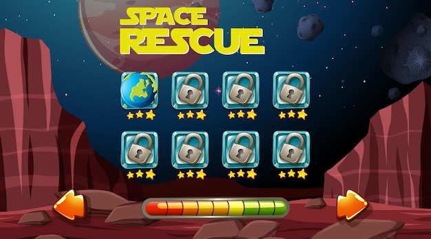 Fundo do jogo de resgate espacial