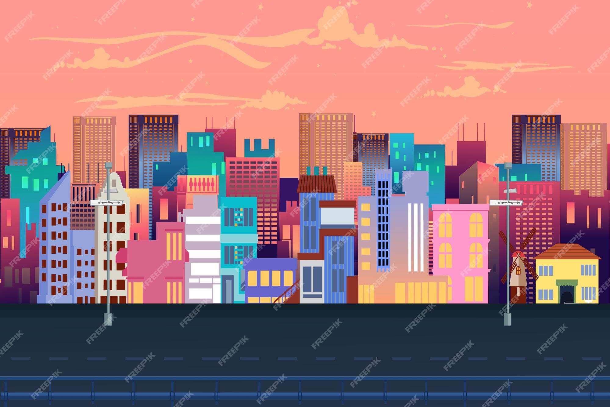 Jogo Da Cidade Da Skyline. 10 Cidades De EUA #2 Ilustração do Vetor -  Ilustração de céu, arquitetura: 26482953