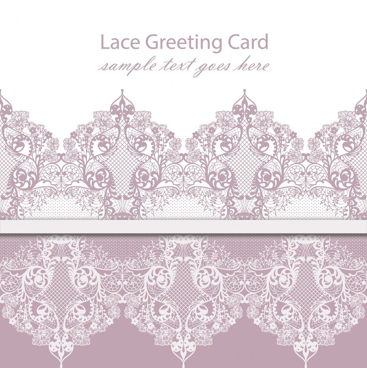 Vetor fundo do laço vintage vector com ornamentos artesanais rosa