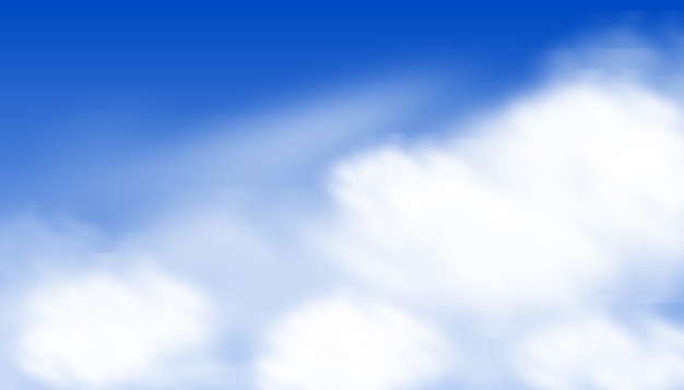 Fundo do lindo céu azul em aquarela