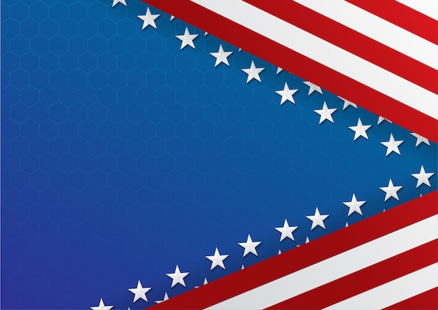 Fundo do modelo de banner de celebração EUA dia da independência