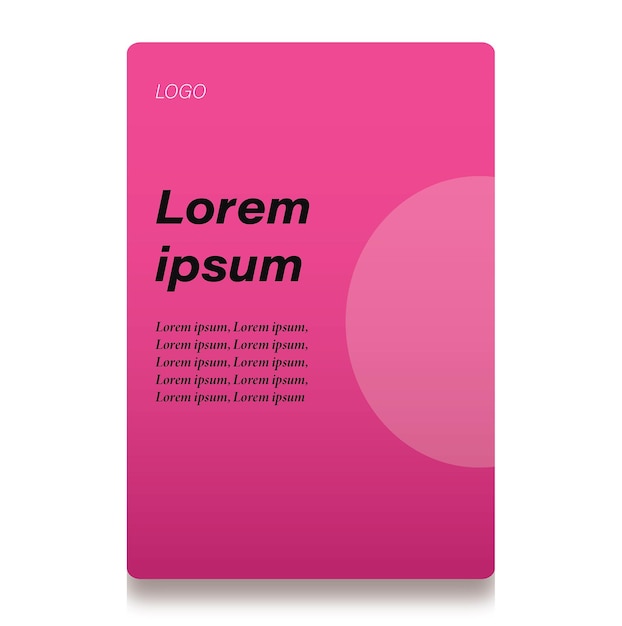 Fundo do modelo de capa de fundo gradiente de fundo de catálogo de folheto rosa claro