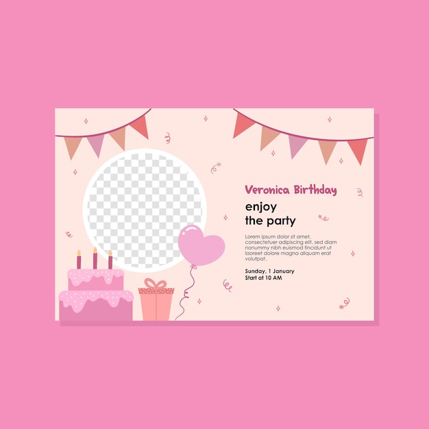 Fundo do modelo de convite para a festa de aniversário