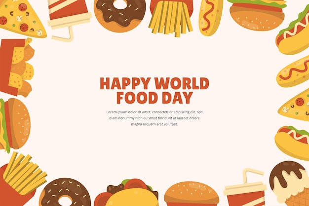 Fundo do quadro de ilustração de fast food