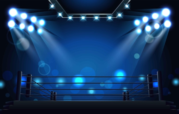 Vetor fundo do ringue de boxe