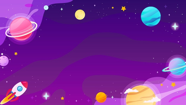 Fundo do tema roxo universo e espaço