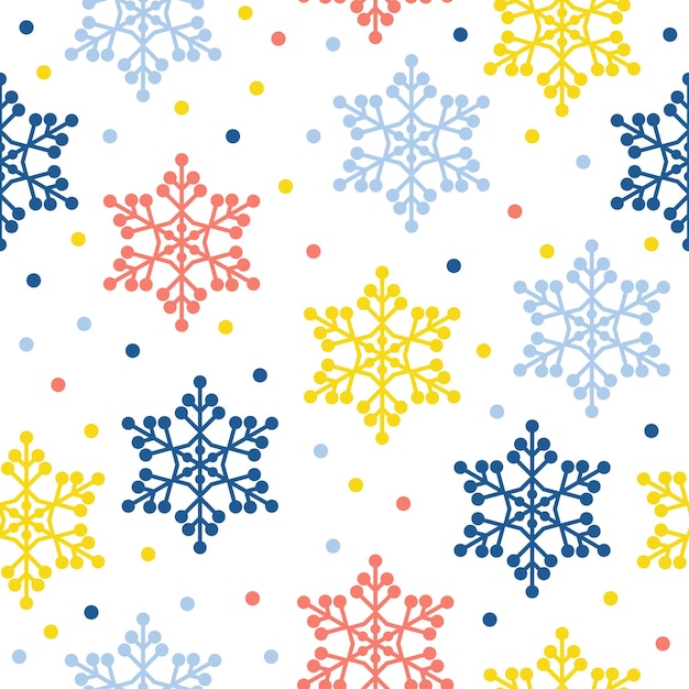 Fundo do teste padrão sem emenda do floco de neve artesanal abstrato. papel de parede de neve artesanal infantil para cartão de design, fralda de bebê, menu de inverno, papel de embrulho de férias, impressão de bolsa, camiseta etc.