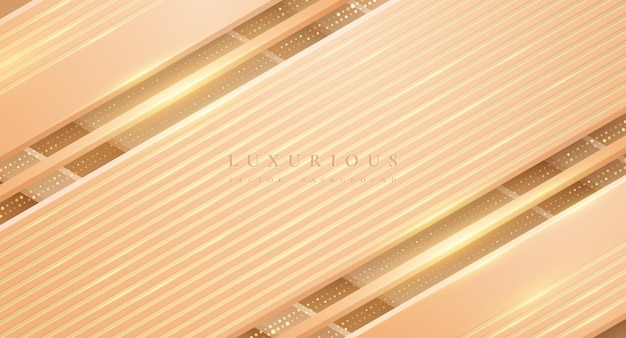 Fundo dourado 3D elegante abstrato com linhas texturizadas