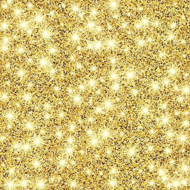 Vetor fundo dourado brilhante com brilhos de ouro e efeito de glitter. espaço vazio para o seu texto. ilustração vetorial