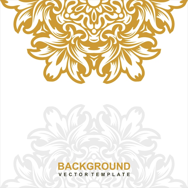 Fundo dourado com estampa floral