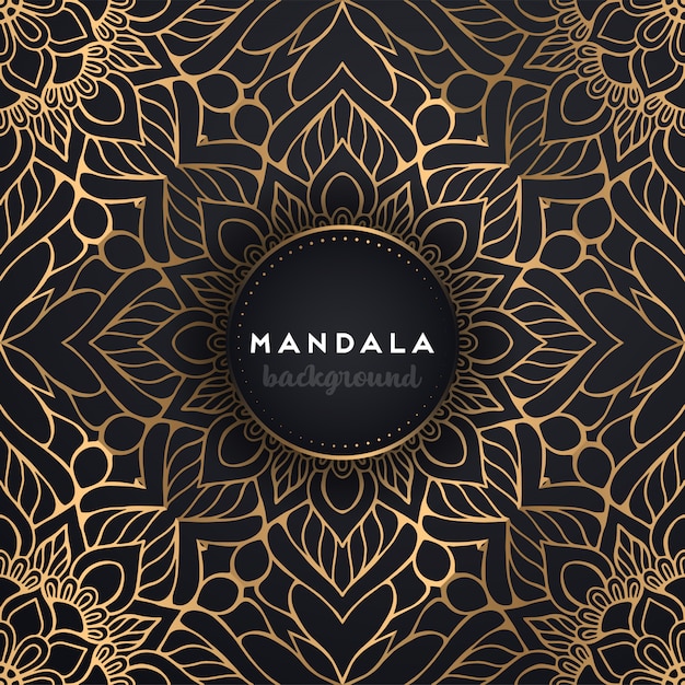 Fundo dourado com mandala