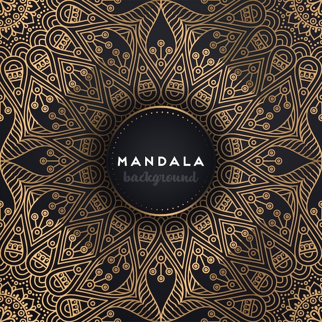 Fundo dourado com mandala