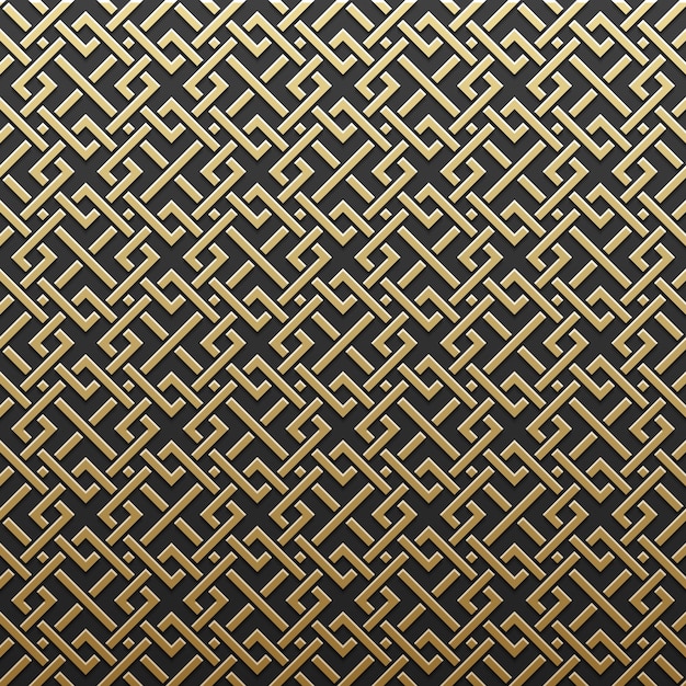 Fundo dourado metálico com padrão geométrico. elegante estilo de luxo.