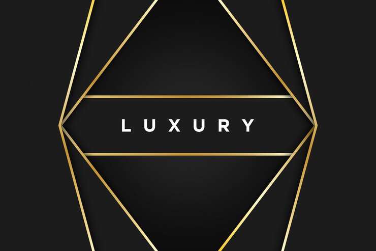 Vetor fundo dourado preto luxuoso de 3d