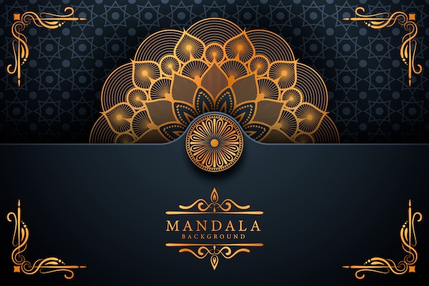 Fundo elegante mandala de estilo ramadan