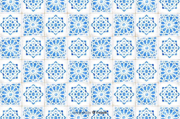 Fundo elegante mosaico em aquarela