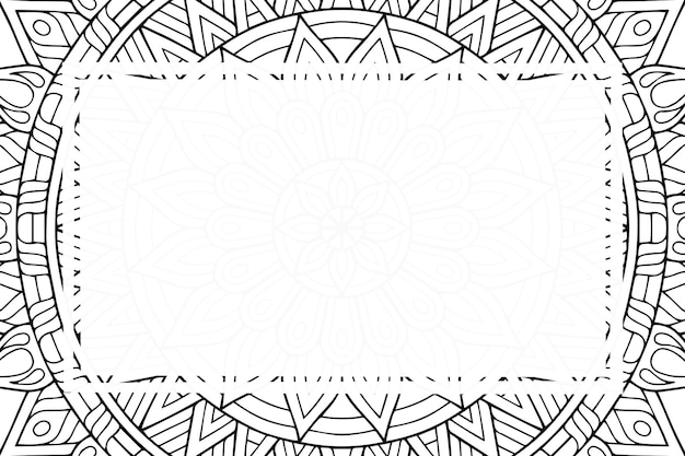 Fundo em branco emoldurado com estilo tribal ornamental