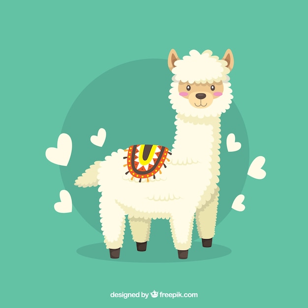 Fundo engraçado de alpaca